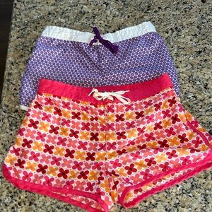 Patagonia girls purple and pink with designs shorts
